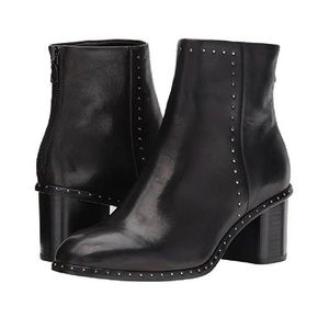 Rag & Bone Willow Black Leather Stud Heeled Boots